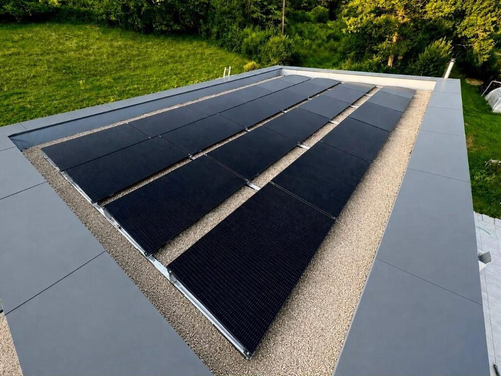 Ombrière solaire – toiture plate