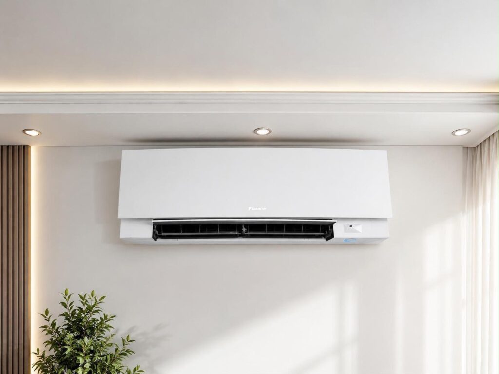 Climatisation murale dans une pièce compacte