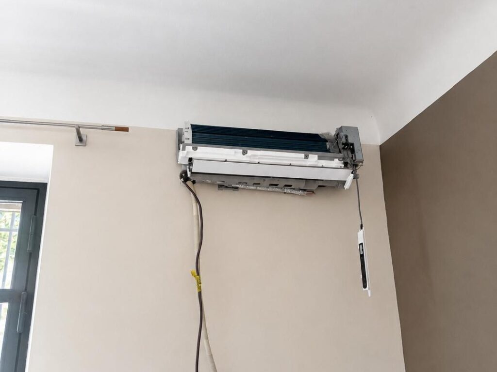 Climatisation murale dans un salon